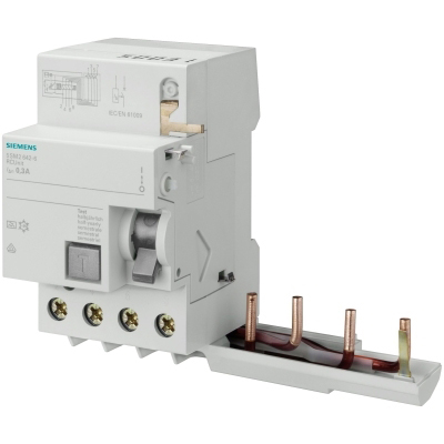 Acces.diff.+ auxil.disj. Disj.LS 63 4P 6/63 30mA A SIEMENS