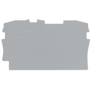 Bornes de raccordement Plaque d'extrémité gris WAGO