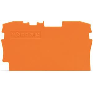 Bornes de raccordement Plaque d'extrémité orange WAGO