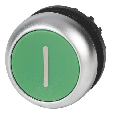 Boutons-poussoirs + accessoir. Bouton pous.plat vert I EATON