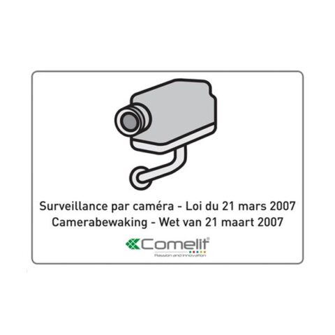 CCTV - analogique AUTOCOLLANT SURVEILLANCE CAM. 15x10CM Comelit