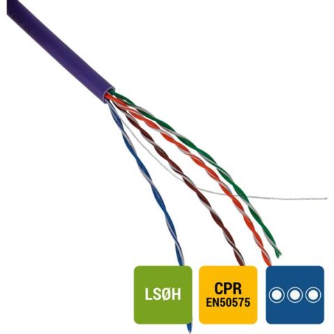 Cat 5E unshielded CAT5e U/UTP 4P LSOH Violet B2ca Excel Networking Solutions
