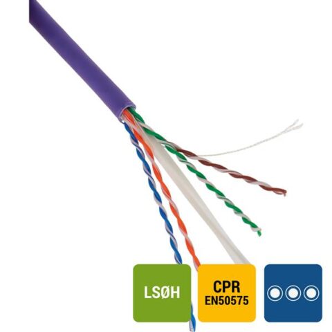 Cat 6 unshielded CAT6 U/UTP 4P LSOH Violet B2ca Excel Networking Solutions