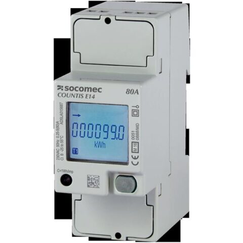 Compteurs kwh COUNTIS E14 1PH 80A 2T Pulse MODBUS MID SOCOMEC
