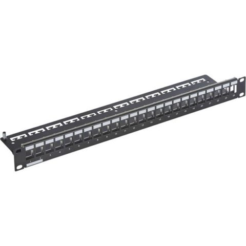 Connecteur&accesoire en cuivre PATCHPANEL 24P K6/K5E ZWART