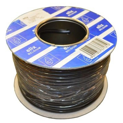 Connecteurs divers Flat telephone cable black - 100 mètre ELIMEX