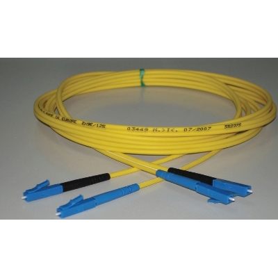 Cordons en fibre LC/LC DX 9/125 OS2 2M JAUNE FUMO COMMUNICATIONS