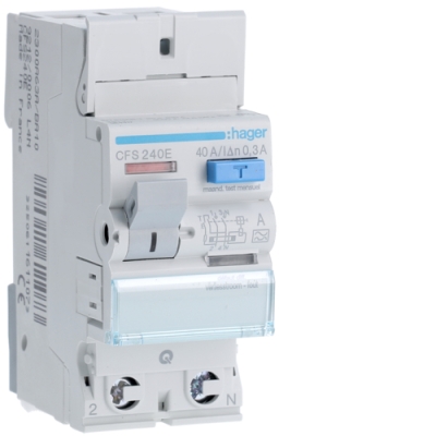 Disj.diff.4p/40a 30&300ma Inter.diff.2p 40a 300ma HAGER