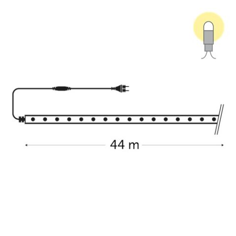 Eclairage de noël Duralight LED Prof 44m 1584L WW KERSTVERLICHTING