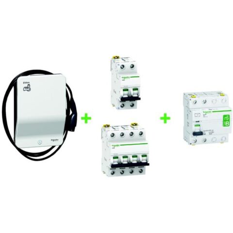 Elektrische laadoplossingen Kit EV Smart wallbox G4 avec cabl 40A 4P Schneider Residential