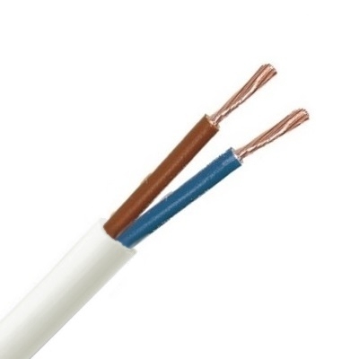 H05VV-F = VTMB LISSE VTMB CABLE LISSE PVC BLANC 2X1MM² CABLE D'INSTALLATION