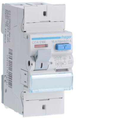 Interrupteurs differentiels Inter.diff.2p 16a 10ma HAGER