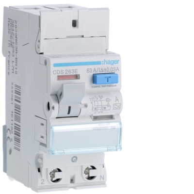 Interrupteurs differentiels Inter.diff.2p 63a 30ma HAGER