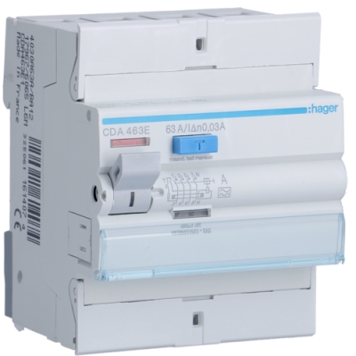 Interrupteurs differentiels Inter.diff.4p 63a 30ma HAGER