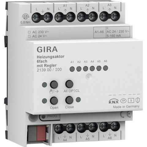 KNX Actionneur de chauf. 6x rég KNX rail DIN GIRA