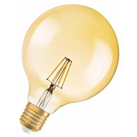 LED lampes retrofit 1906 LEDGLOBE 4W/824 230V FIL GD E27 OSRAM