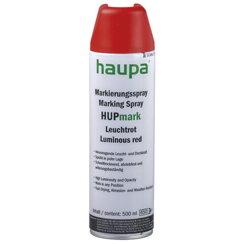 Outillage Aérosol de marquage HUPmark rouge 500ml Haupa
