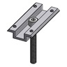 PV accessoires Middle-Clamp 80 with grounding pins Alu Aerocompact