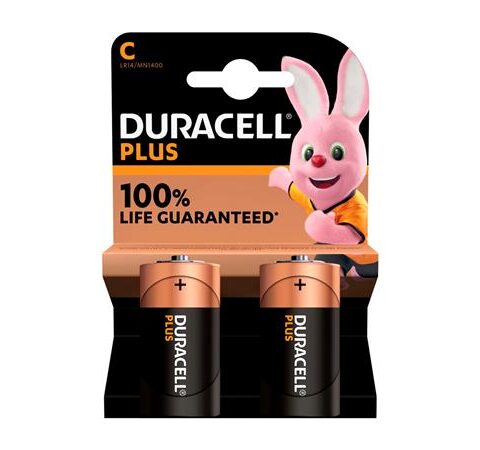 Piles alcaline DURACELL ALKA Plus C X2 DURACELL