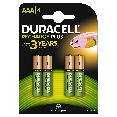 Piles rechargeables DURACELL RECHARGE PLUS AAA (x4) DURACELL