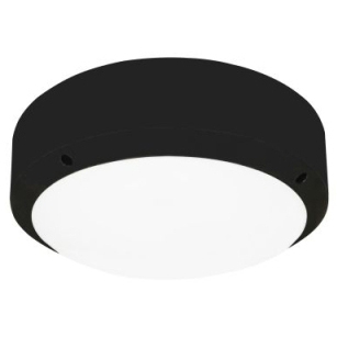 Plafonnier apparent LED Sola 18W 3000K IP65 IK10 noir TECHNOLUX