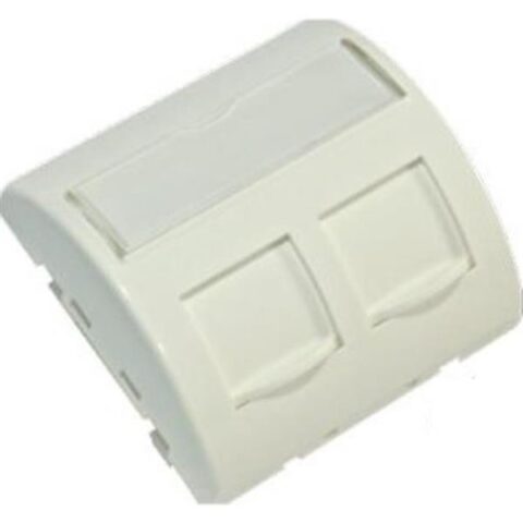 Prisse RJ45 CURVED 45X45MM SHUTTER 2-PORT Excel Networking