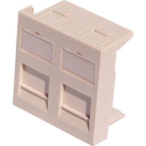Prisse RJ45 FLAT 45X45MM SHUTTER 2 PORT Excel Networking Solutions