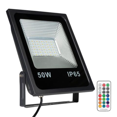 Projecteurs LED LED Floodlight RGBWW 50W + Remote BAILEY