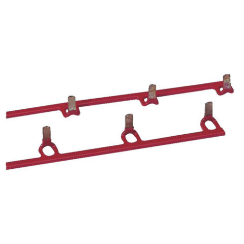 Rails din & profiles+accessoi. 1 x Rail rouge isolée 2P 18M Vynckier (ABB)