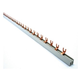 Rails din & profiles+accessoi. VBS rail 3P 10mm² 57mod fourche MATERIAUX DIVERS