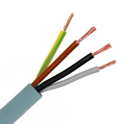 VTMB-VTLBP-VTLB H05VV-F CABLE RAINURE PVC GRIS 4G0