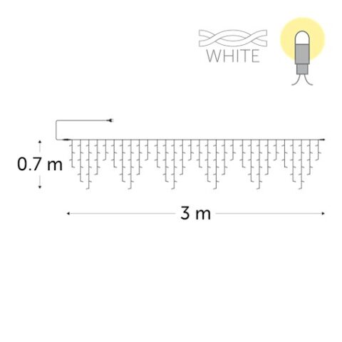Eclairage de noël Icicle LED rubber 3x0