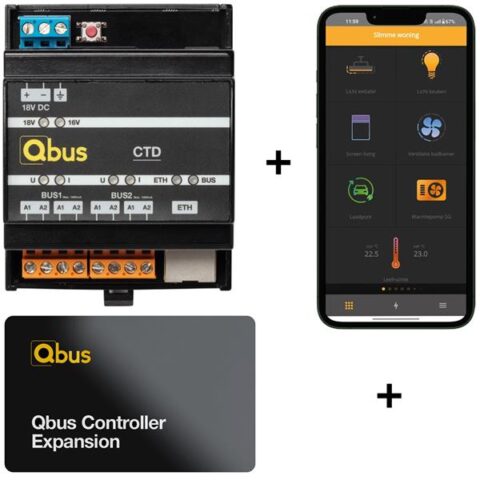 Domotica pack Qbus contrôleur + carte d'extension Qbus