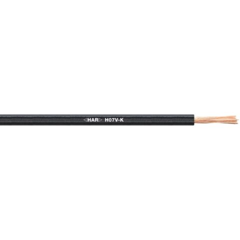Câble flexible PVC H07V2-K résistant haute température +90°C 450/750V 35mm² vert/jaune