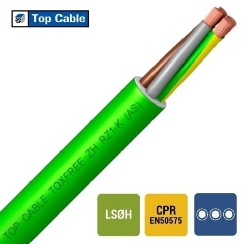 POWERFLEX+RV-K TOXFREE RZ1-K LS0H 1KV CCA VERT 5G6 TOPCABLE