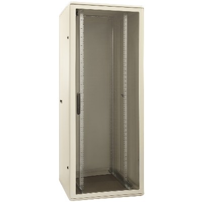Armoire de reseau RACK 20HU GLASS 60x80x100 BEIGE ENOC SYSTEM