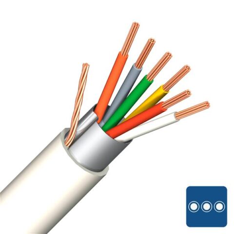 Cable d'alarme CABLE ALARME PVC BLANC 4X0