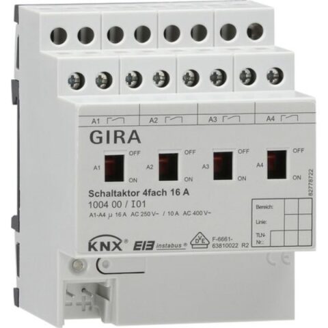 KNX Actionn. commut. 4x 16 A KNX rail DIN GIRA