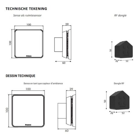 Accessoires traitement del'air Kit Capteur Spatial FPF 4X Sense Renson
