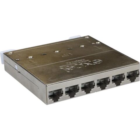 Panneaux de brassage en cuivre 6 PORT CAT 6A SCREENED MODULE Excel Networking