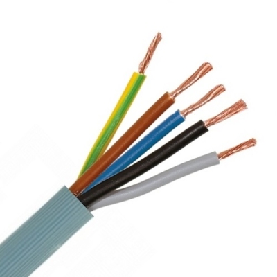 VTMB-VTLBP-VTLB H05VV-F CABLE RAINURE PVC GRIS 5G1MM² CABLE D'INSTALLATION