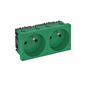 Matériel à encastrer PRISE 45MM 2x 90° VERT OBO BETTERMANN