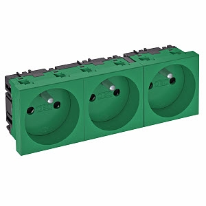 Matériel à encastrer PRISE 45MM 3x 90° VERT OBO BETTERMANN