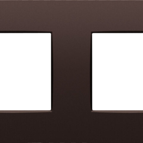 Plaque de recouvrement INTENSE (71mm) double horizontal, dark brown coated