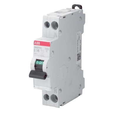 Disj. a broches SN201M-C16 Disjonct.1P+T 16A 10kA C ABB