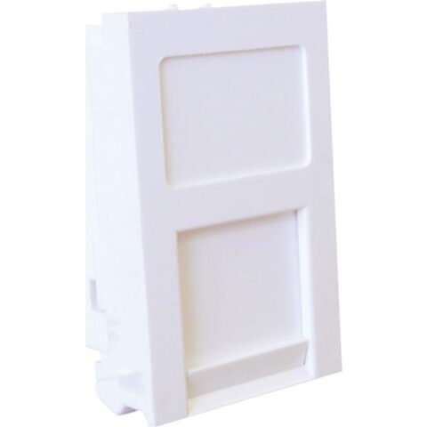 Prisse RJ45 6C Flat Keystone Shutter - White Excel Networking Solutions