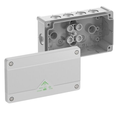 Abox 025/2-L - boite dériv. IP66/IK07 double gris, vide 2,5² L152 x l87 x h52mm