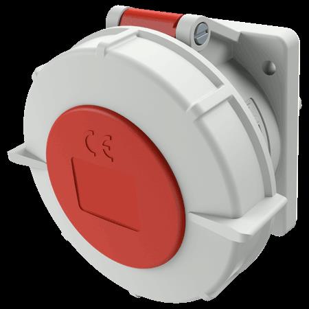 Cee - form PRISE ENCASTRE 32A5P6H400V ROUGE IP67 MENNEKES